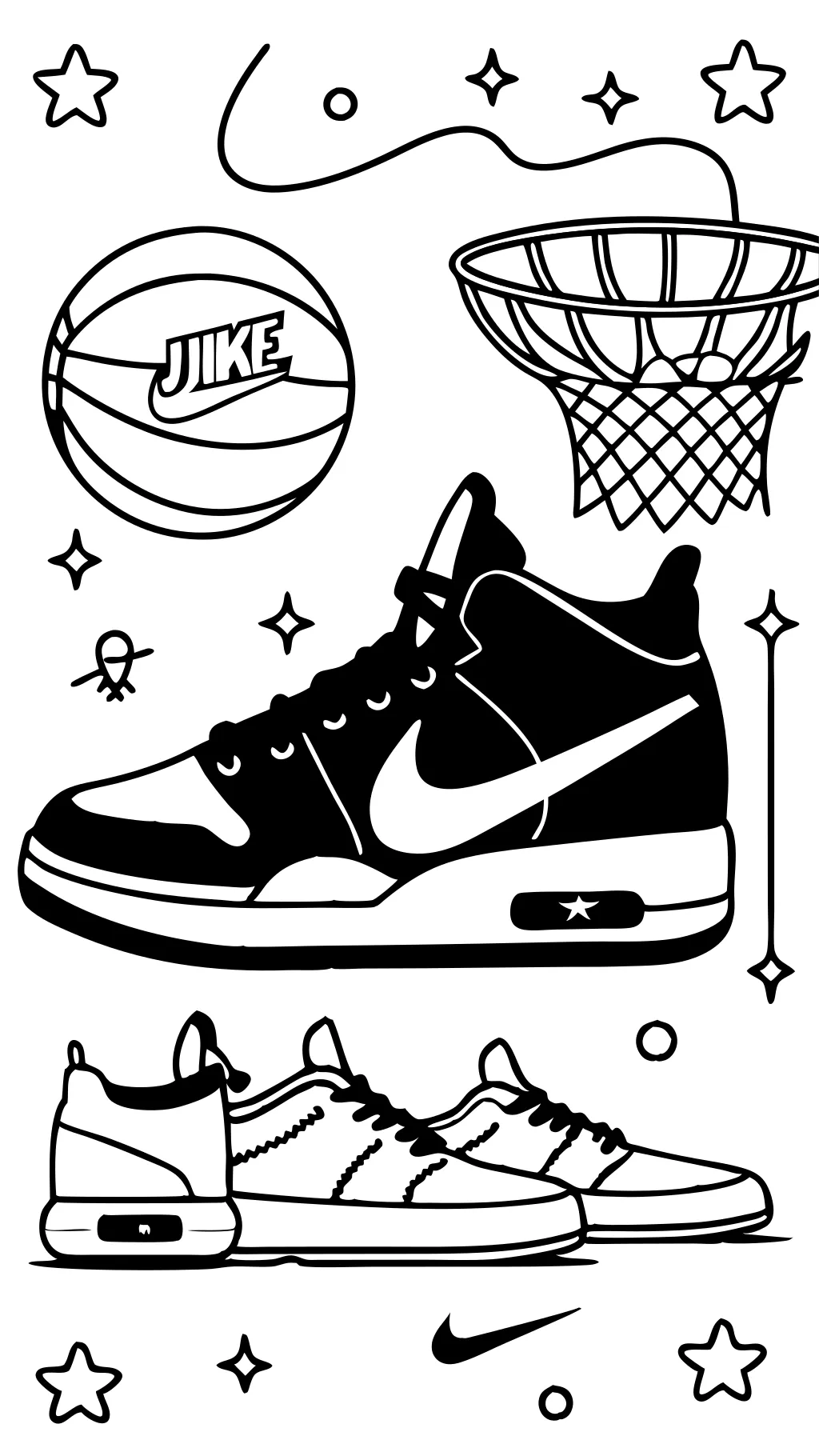 Páginas para colorear de Nike Air Jordan